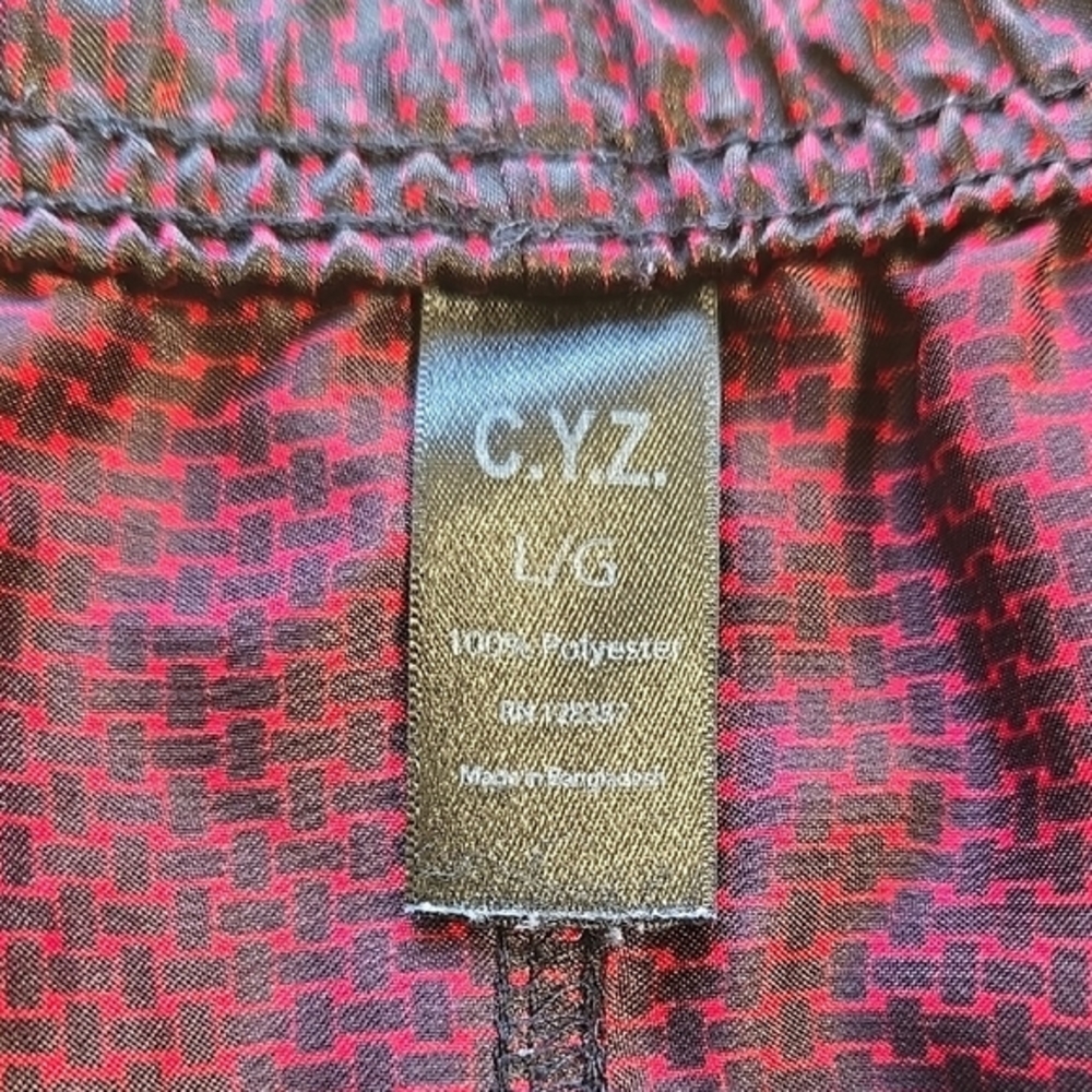 Men's Silky Checkered Boxers Red And Black - Picture 2 of 4